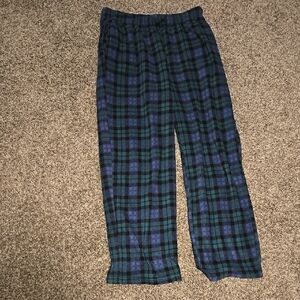Blue and Green Plaid Pajama Pants